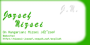 jozsef mizsei business card